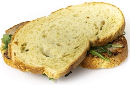 Sandwich meatloaf mustard mayo